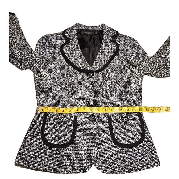 Black & White Jacket Blazer Womens Sz 2 Nine West Button Down Career - Picture 6 of 10